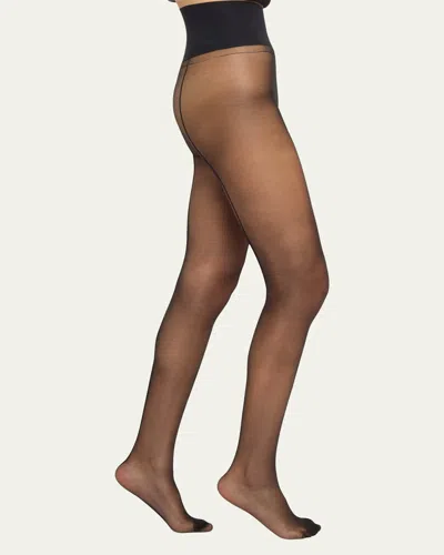 Commando The Essential Sheer Back Seam Tights In Black