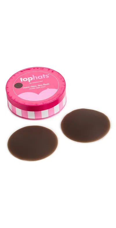 Commando Top Hats Nipple Concealers Mocha In Brown