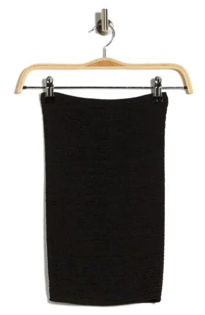 Commando Tube Knit Miniskirt In Black