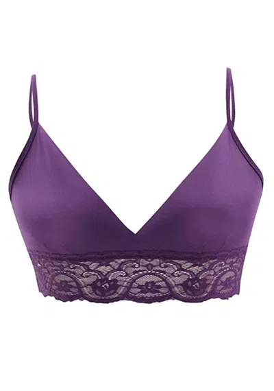 Commando Tulip Bralette In Plum In Purple