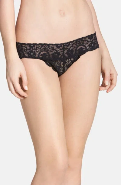 Commando 'tulip' Lace Thong In Black