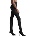 Commando Opaque Matte 110 Denier Control Top Tights In Black