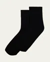 Commando Ultimate Opaque Microfiber Ankle Socks In Black