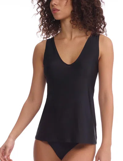 Commando V Neck Tank In Black