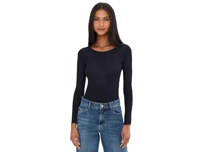Commando Whisper Long Sleeve Crew Neck In Blue