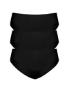 Commando Cotton Bikini 3-pack In Black