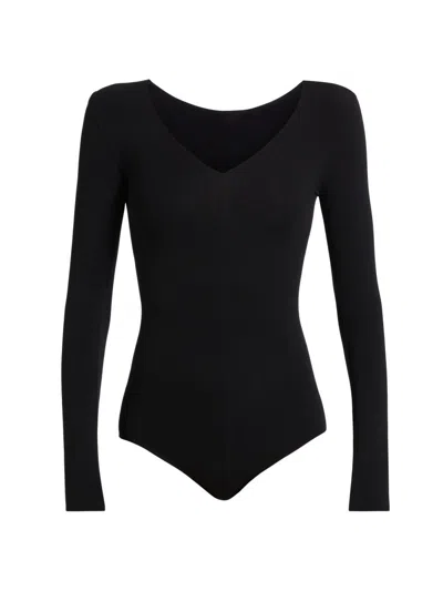 Commando Women's Ballet Center Seam Bodysuit In Black