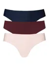 Commando Butter Assorted 3-pack Thongs In Multi