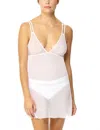 Commando Women's Chic Mesh Babydoll Dress In White In White
