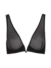 Commando Chic Mesh Plunge Underwire Bra In Black