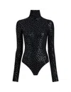 Commando Women's Classic Print Turtleneck Bodysuit In Silver Star