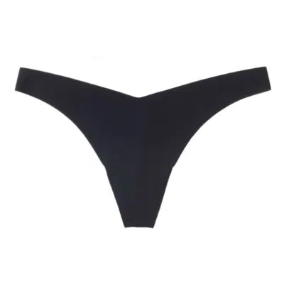 Commando Women's Classic Solid Tiny Thong In Black