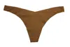 Commando Women's Classic Solid Tiny Thong In Mocha In Brown