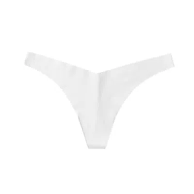 Commando Women's Classic Solid Tiny Thong In White