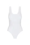 Commando Butter Scoop Neck Tank Thong Bodysuit In White