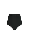 Commando Feather Light Control High Waist Thong In Black