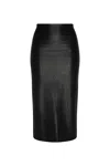 Commando Women's  Faux Leather Control Smoothing Midi Skirt, Black Sk06 In Black