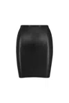 Commando Faux Leather Control Smoothing Mini Skirt In Black In Black