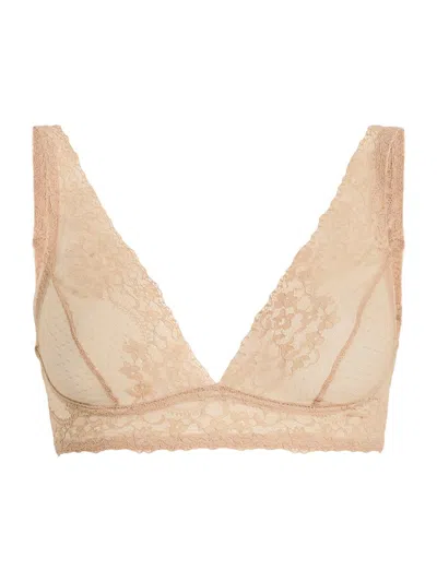 Commando Women's Double Take Stretch Lace Bralette In Neutral