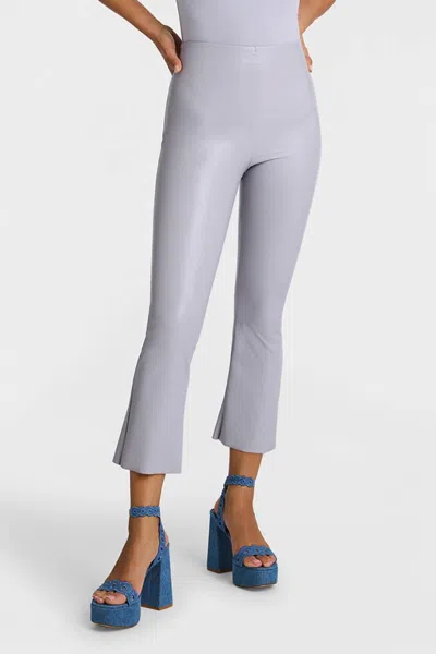 Commando Women's Faux Leather Cropped Flare Pant In Gray