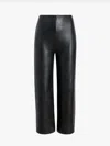 Commando Women's Faux Leather Cropped Wide Leg Pants In Black In Black