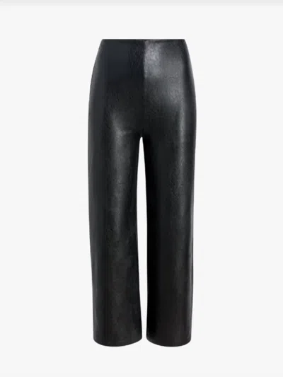 Commando Women's Faux Leather Cropped Wide Leg Pants In Black