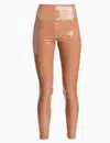 Commando Women's Faux Patent Leather Leggings In Cocoa In Brown