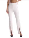 Commando Women's Faux Suede Split Front Pant In Bone In Pink