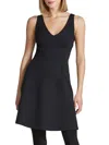 Commando Founder Neoprene Sleeveless V-neck Mini Dress In Black