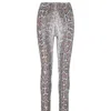 Commando Women's Grey  Sequin Animal Print Legging, Slg58 In Grey