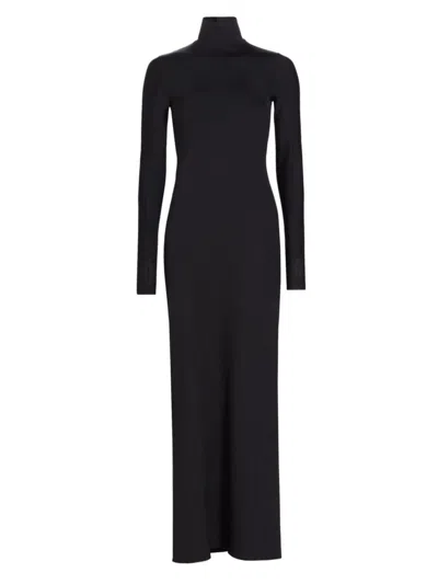 Commando Women's Jennifer Fisher Neoprene Turtleneck Maxi Dress In Black