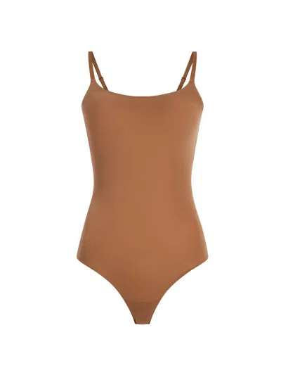 Commando Women's Knit Ballet Cami Bodysuit In Brown