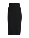 Commando Scuba Pencil Skirt In Black