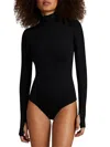 Commando Ballet Stretch-jersey Turtleneck Thong Bodysuit In Black