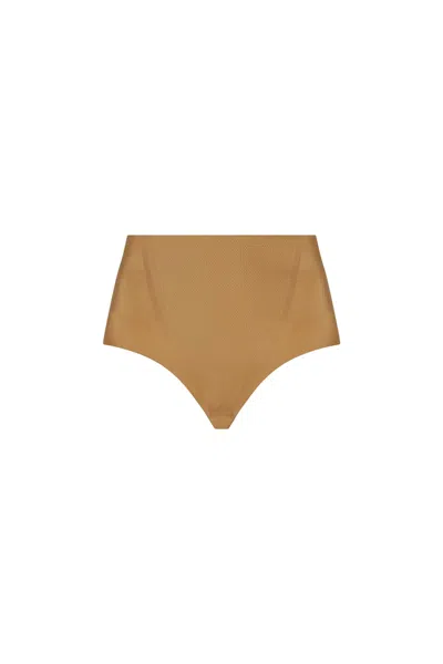 Commando Classic Control Thong In Caramel In Brown