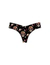 Commando Women's Printed Low Rise Thong In Bloom & Skull In Multi