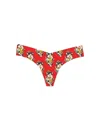 Commando Women's Printed Low Rise Thong In Lucky Kitty In Multi