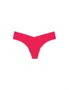 Commando Women's Printed Low Rise Thong In Pink Polka Dot In Multi