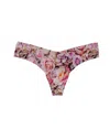 Commando Women's Printed Low Rise Thong In Spring Blossom In Multi