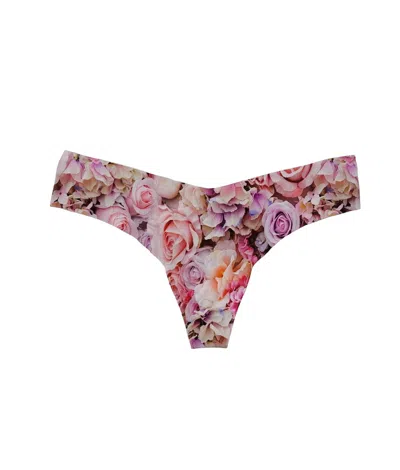 Commando Women's Printed Low Rise Thong In Spring Blossom In Multi