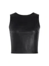 Commando Faux Leather Shell Top In Black