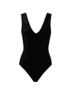 Commando Butter Luxe Deep V Bodysuit In Black