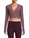 COMMANDO WOMEN'S WRAP LONG SLEEVE CROP TOP