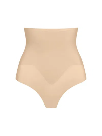 Commando Featherlight Control Stretch-jersey Thong In Neutrals