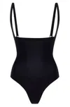 Commando Zone Smoothing Open Bust Bodysuit In Black