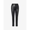 Commando Womens Black Slim-leg 5-pocket Faux-leather Trousers In Black