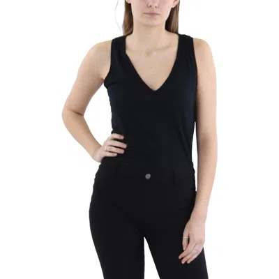 Commando Womens V-neck Sleeveless Bodysuit In Black