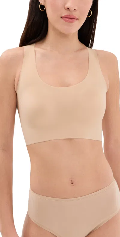 Commando Zone Smoothing Bralette Beige In Brown