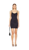Commando Faux Leather Spaghetti-strap Mini Dress In 블랙