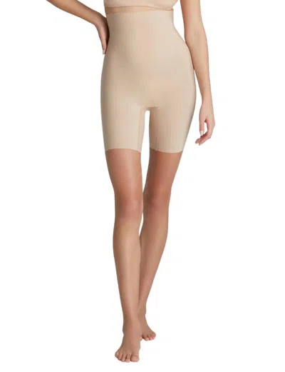 Commando Zone Smoothing High-waisted Short In Beige In Neutral